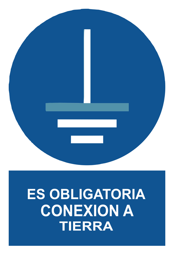Señal de seguridad: es obligatorio conexion a tierra