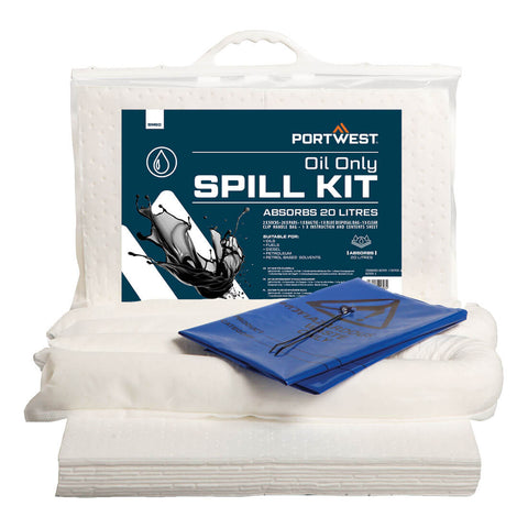 Kit antiderrames Portwest SM60 para aceites, 20 litros