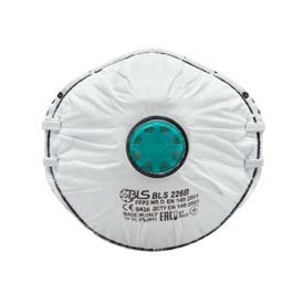 Mascarilla BLS 226B FFP2 NR D con válvula y carbón activado, caja de 10