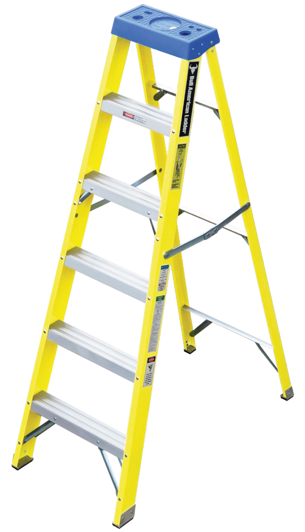 Escalera tijera simple de fibra de vidrio American Bull FTS113