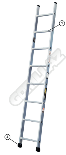 Escalera de arrimo de aluminio Gorillaz GAA-IA, 150 kg