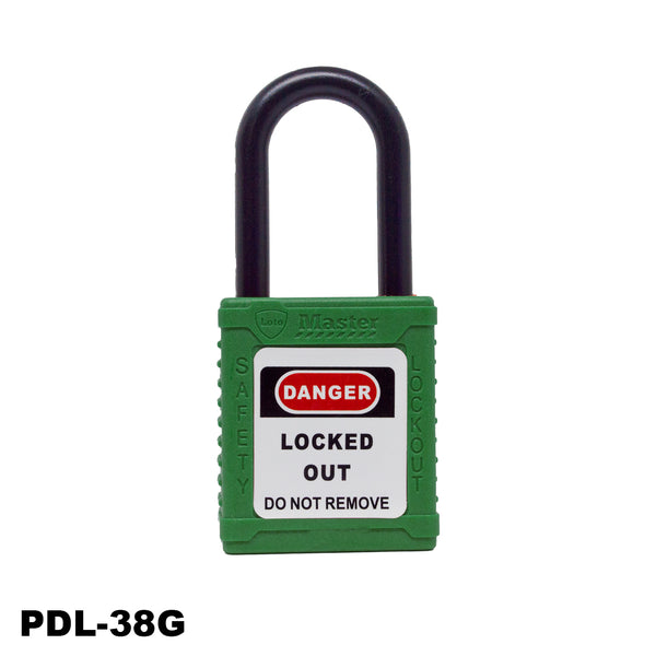 Candado de seguridad dieléctrico con arco de nylon Loto Master PDL-38G004
