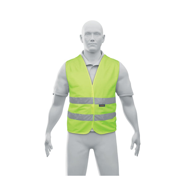 Chaleco de seguridad amarillo con cintas de alta visibilidad Truper