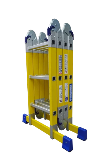Escalera multiuso articulada Bronco American de fibra de vidrio