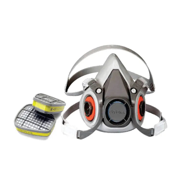 Respirador reutilizable FlyFlex de caucho con cartuchos