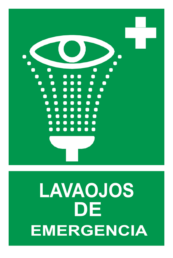 Señal de seguridad: lavaojos de emergencia