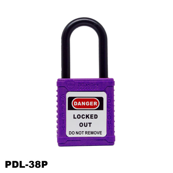 Candado de seguridad dieléctrico con arco de nylon Loto Master PDL-38P008