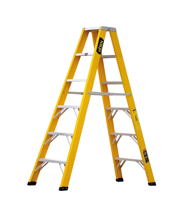 Escalera tijera doble ascenso HORN HESC-FV-5 de fibra de vidrio