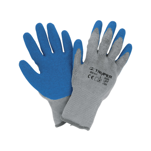 Guantes Truper de poliéster con palma recubierta de látex