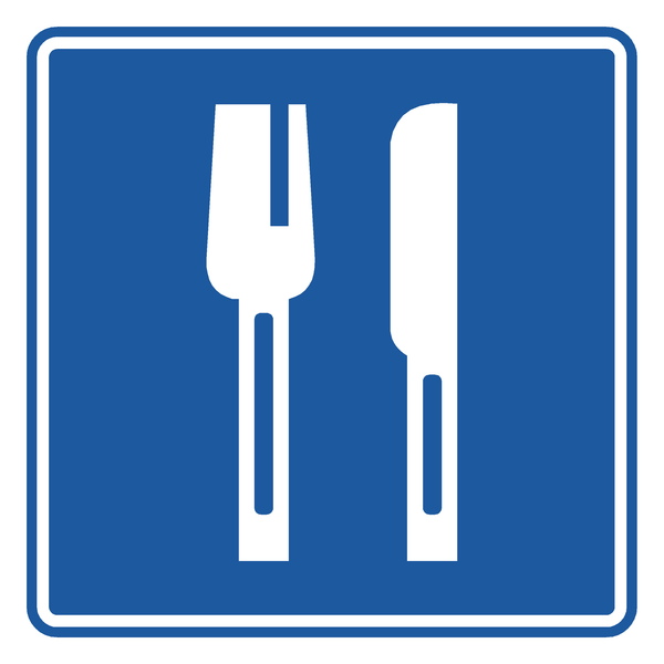 Señal de tránsito Restaurante — I-16