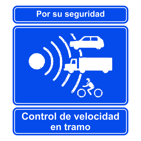 Señal de tránsito Control de velocidad en tramo de autopista — I-4