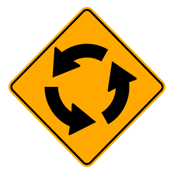 Señal de tránsito Intersección rotatoria — P-15