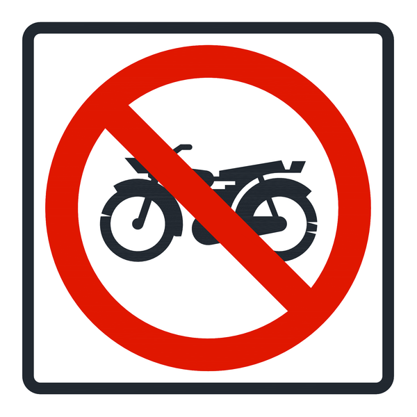 Señal de tránsito Prohibido circulación de motocicletas — R-23