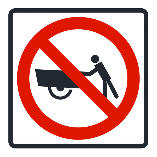 Señal de tránsito Prohibido circulación de carretillas manuales — R-25A