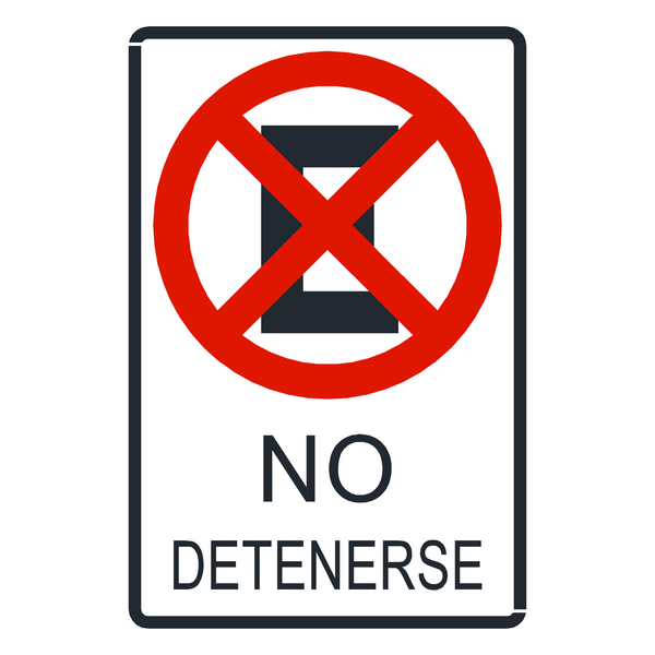 Señal de tránsito Prohibido detenerse — R-28