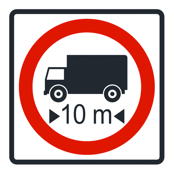 Señal de tránsito Largo máximo permitido — R-33
