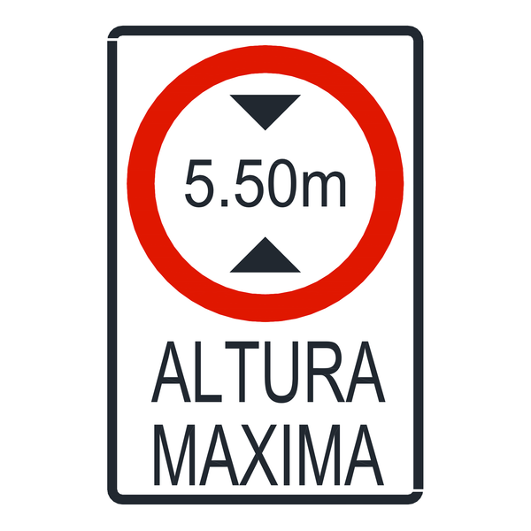 Señal de tránsito Altura máxima permitida — R-35