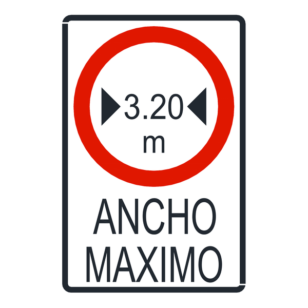 Señal de tránsito Ancho máximo permitido — R-36