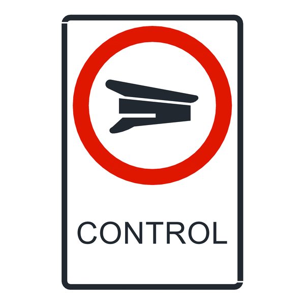 Señal de tránsito Control — R-37
