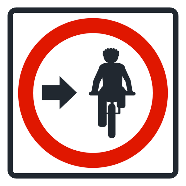 Señal de tránsito Ciclovía “conserve la derecha” — R-42A