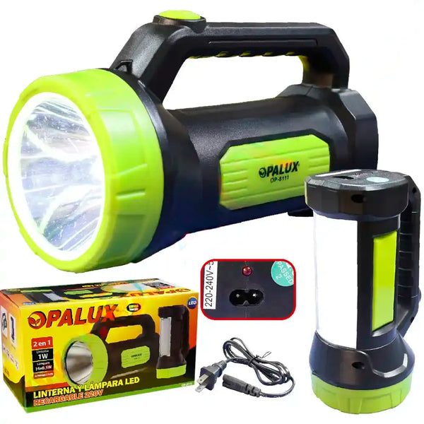 Linterna y lámpara recargable Opalux OP-8111, 2 en 1
