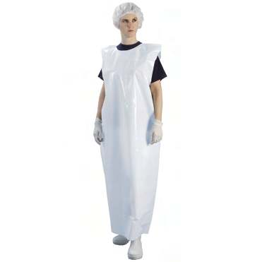 Mandil R&G tipo poncho blanco x 100
