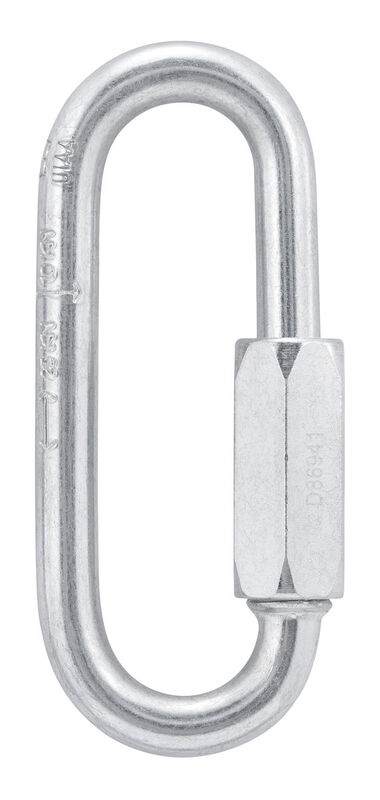 Maillón ovalado de acero Petzl GO P15; fotografía oficial de producto o montaje referencial según descripción