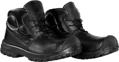 Par de botines EINS S44 Heraldo negros con cordones y puntera de acero, imagen de la ficha del modelo
