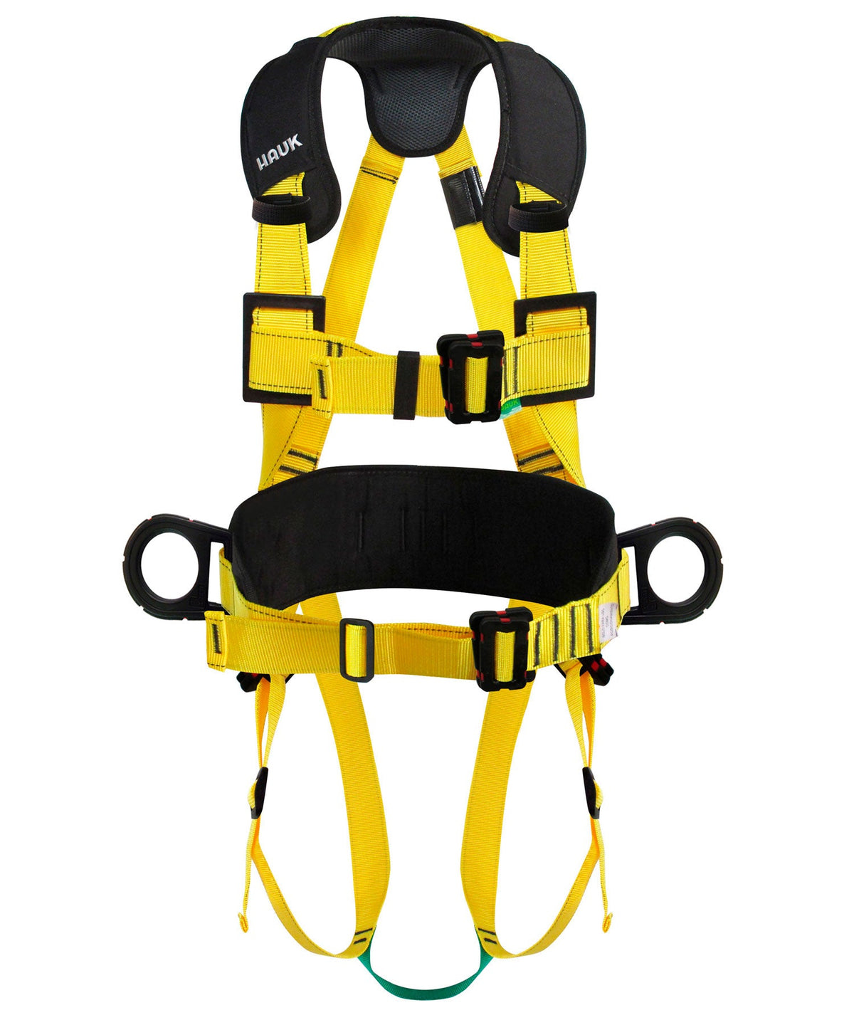 ARNÉS INTEGRAL DIELÉCTRICO CON APOYO LUMBAR, DE 3 ANILLAS Y 4 HEBILLAS Hauk I3A4HD; fotografía del producto