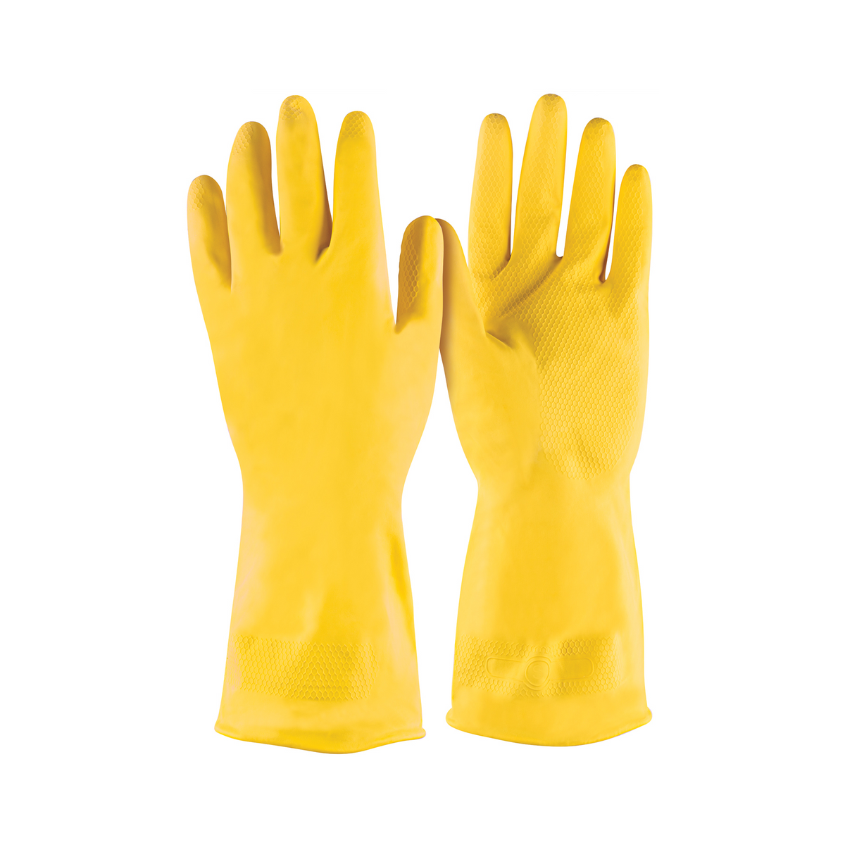 Guantes de látex Pretul para limpieza, tallas CH, M y G; imagen original del código 23263