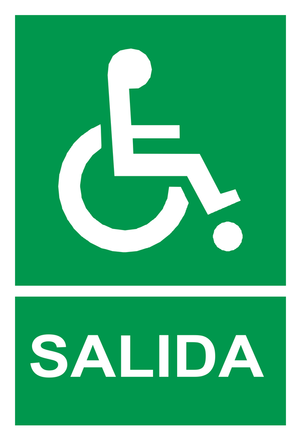 Señal de seguridad: salida minusválidos