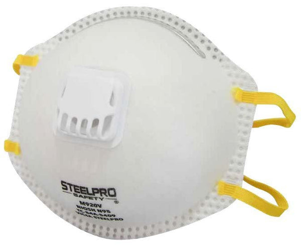 Respirador descartable M920V STEELPRO con válvula, caja de 10 unidades