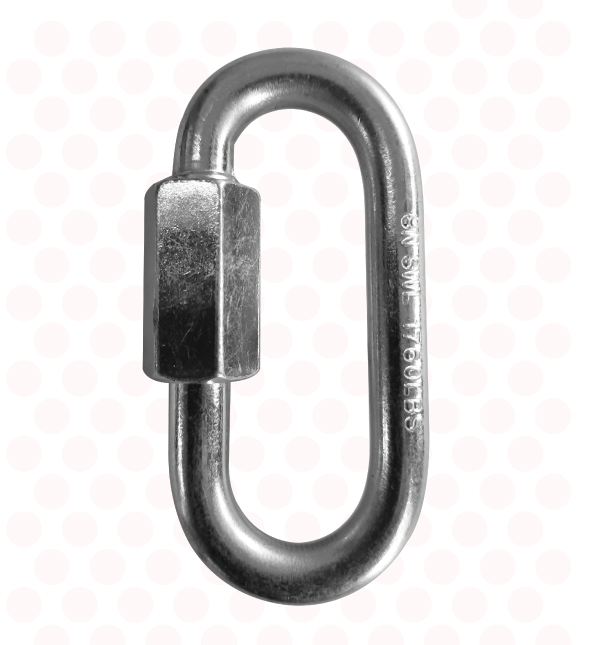 Mosquetón ovalado Yoke N-7350-08 de acero con rosca; producto completo de la ficha original