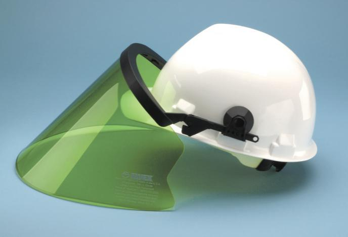 Montaje ilustrativo Elvex FS-18ARC10 con casco y adaptadores, no incluidos