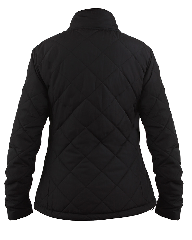Parka Hardwork Tocornal mujer negra vista frontal completa, foto original de marca