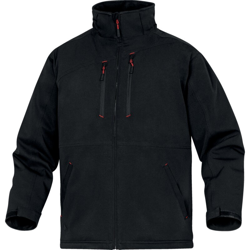 Parka Delta Plus MILTON2 negra; fotografía nativa completa de la ficha del fabricante