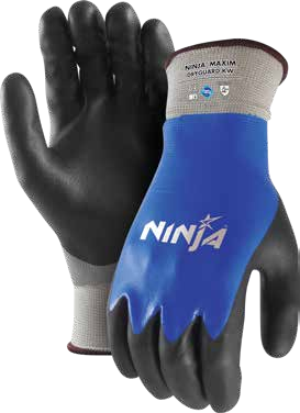 Guante Ninja Dryguard Kw, fotografía original de familia; talla y longitud según referencia cotizada