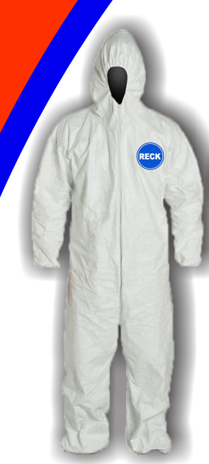 Traje desechable Reck1222A blanco con capucha