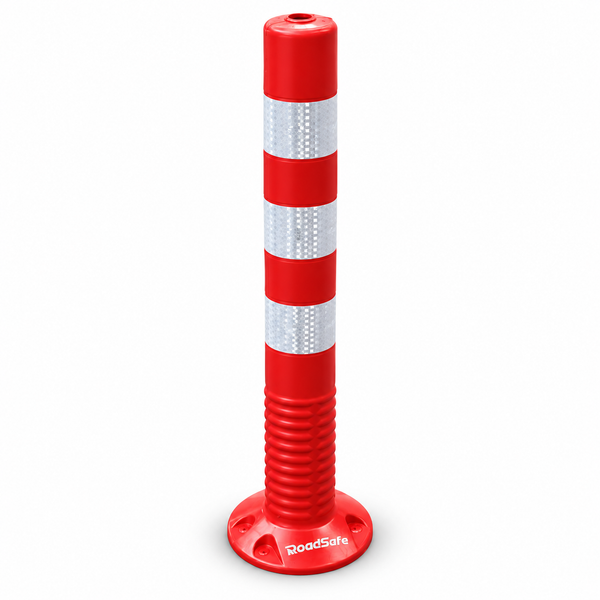 Hito vial flexible Roadsafe de 75 cm con cinta reflectiva