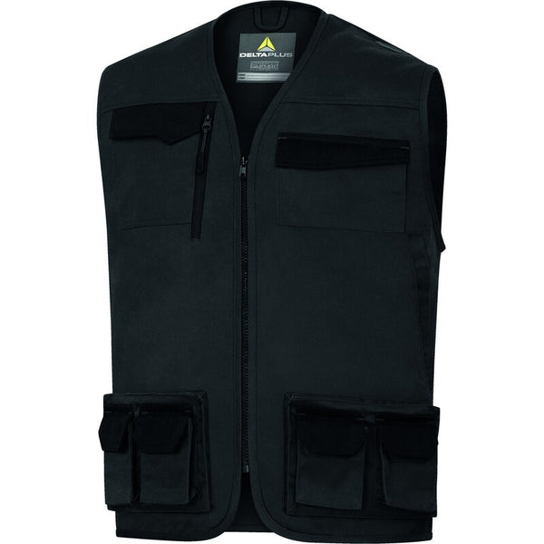 Chaleco multibolsillos Delta Plus M2GI3 gris oscuro y negro