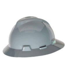 Casco MSA V-Gard tipo sombrero 475367, gris, Fas-Trac III