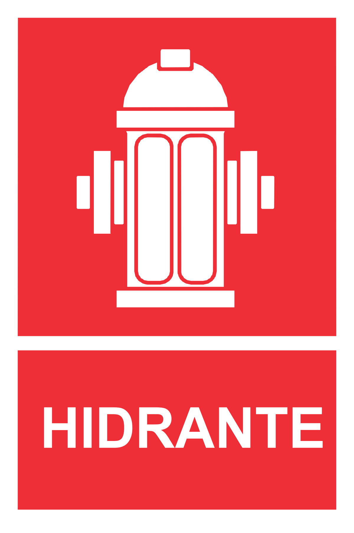 Señal de seguridad: hidrante — con texto