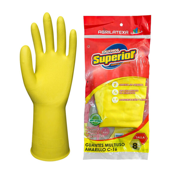 Guantes de látex Superior C-16 amarillos