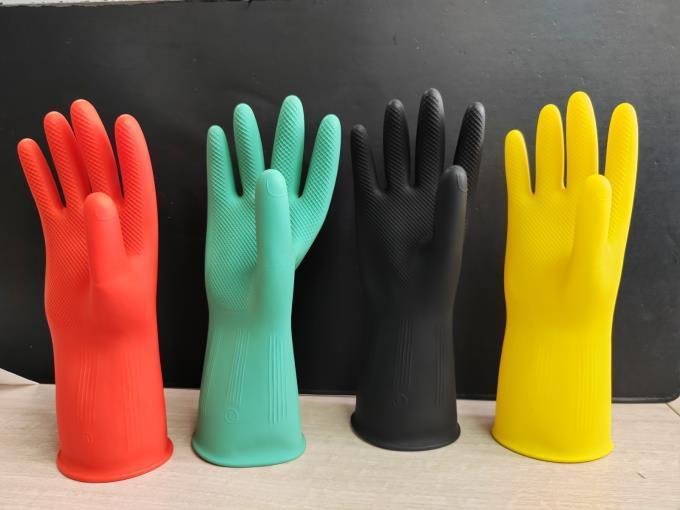 Ilustración familiar original Latexport C35: guantes solos rojo, verde, negro y amarillo; color y talla de suministro a confirmar