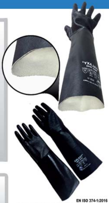 Guante de neopreno GALAXY NEO 3845 corrugado de 18 pulgadas; imagen referencial de la ficha comercial