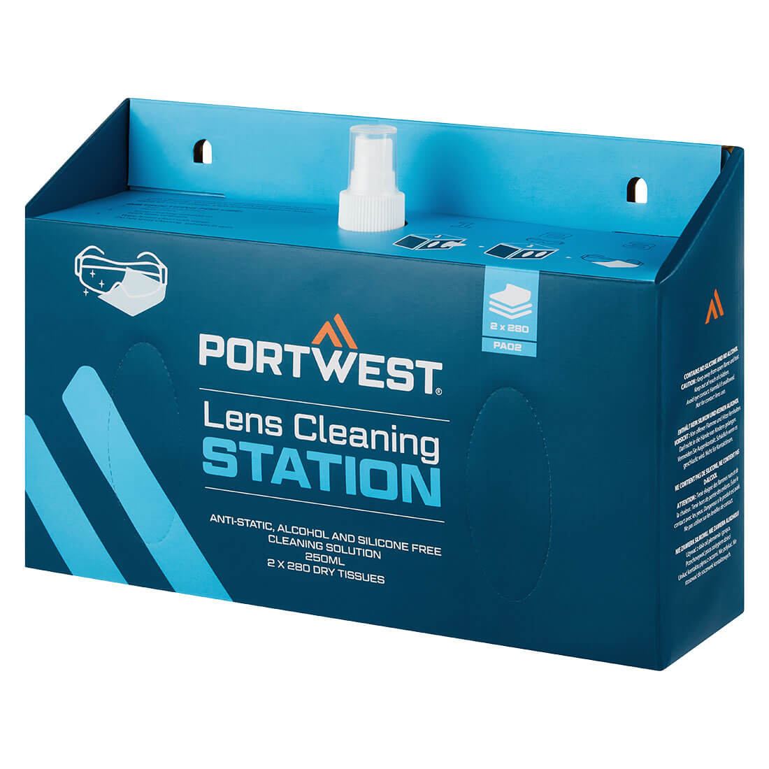 Estación de limpieza de lentes Portwest PA02, blanco