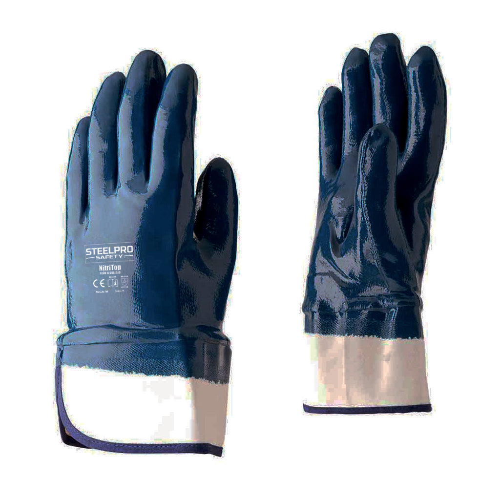 Guantes Steelpro Nitritop de nitrilo con puño de seguridad