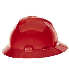 Casco MSA V-Gard tipo sombrero 475371, rojo, Fas-Trac III
