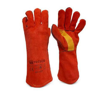 Guante soldador TECSEG GS400 de cuero con refuerzo