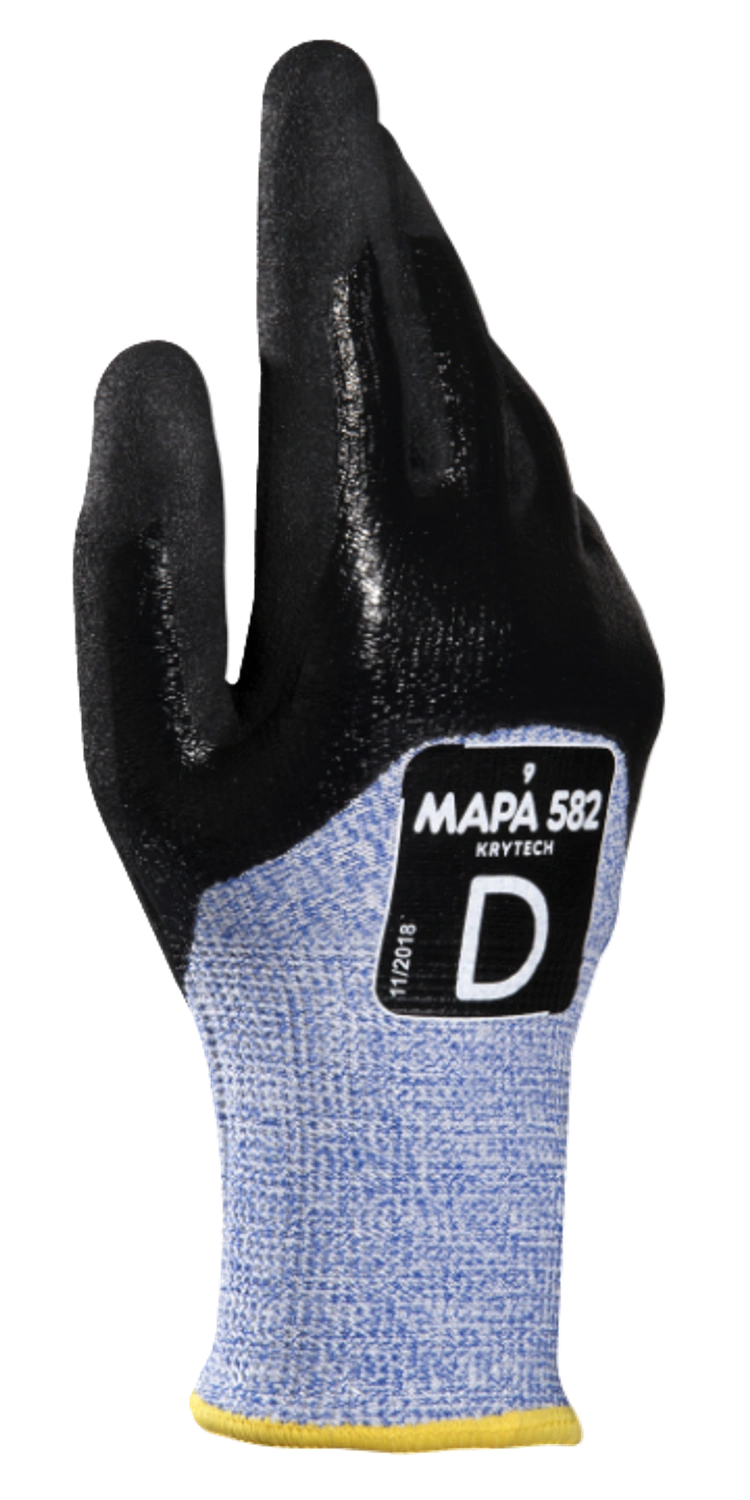 Guante MAPA Krytech 582, colornegro, azul, fotografía original del fabricante